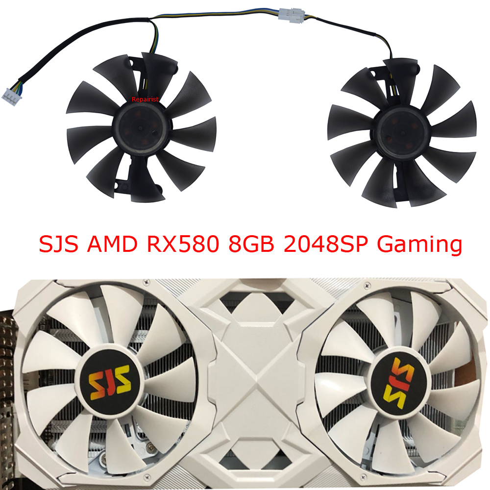 2Pcs/Set,Video Cards Fan,FL801 - Rx 580 8Gb 2048Sp Gpu 评论和价格
